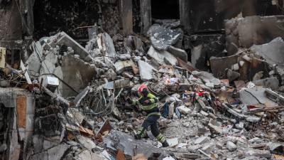 Destrozos en Kiev. Foto: Efe
