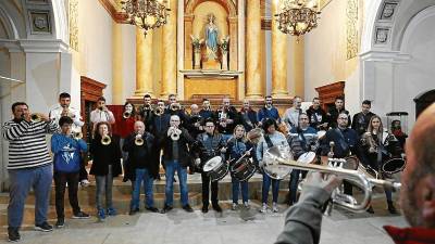 Els músics de la banda dels Natzarens compleixen enguany el 35è aniversari. Foto: Pere Ferré