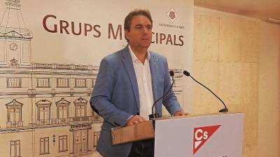 Juan Carlos Sánchez, portavoz del grupo municipal de Ciutadans en Reus. FOTO: Cedida