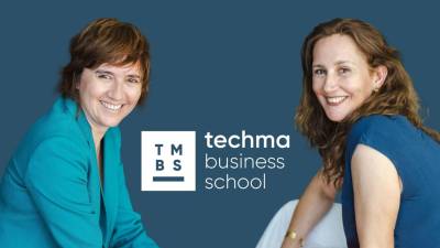 Alba Campos Directora General de Techma Business School y Àngels Garcia Directora de Màrqueting i Comunicació de Techma Business School