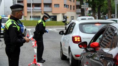Imagen de un control de la Guardia Urbana en Tarragona. ACN