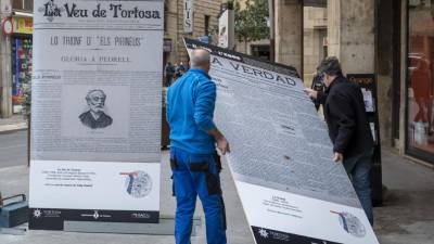 La mostra es pot veure en sis places de Tortosa fins el 31 de gener. FOTO: JOAN REVILLAS