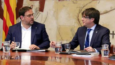 Junqueras i Puigdemont quan compartien govern. ACN