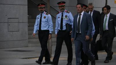 El Mayor de los Mossos, Josep Lluís Trapero, a las puertas de la Audiencia Nacional. FOTO: EFE