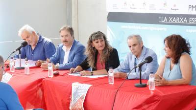 Joan Plana, Siscu Ferré, Mari López, Josep Mª Antentas y Silvia Madorran, ayer. FOTO: Pere Ferré