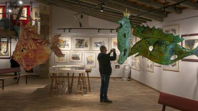 Imatge d’una de les sales del Museu Comarcal on es pot veure l’exposició de Carnaval, ahir al matí. FOTO: ALBA TUDÓ