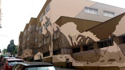 Recreació de la façana de l'institut tarragoní.