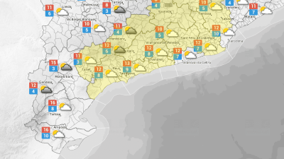 La predicció meteorològica d'aquest dijousd a Tarragona. FONT: Meteo.cat