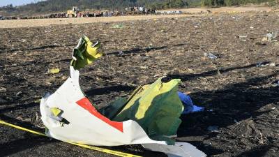 Les restes es troben al lloc accidentat d'Etiòpia Airlines Boeing 737