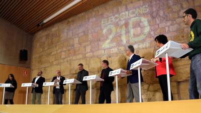 Moment del debat televisiu dels caps de llista per Tarragona. FOTO: ANC