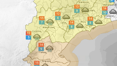 La previsió meteorològica d'aquest dilluns, 21 de març. FOTO METEOCAT