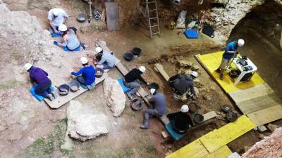 Excavaciones en la Sima del Elefante, en Atapuerca. FOTO: DT