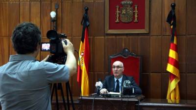 El presidente de la Audiencia de Tarragona, Joan Perarnau, ayer en rueda de prensa. FOTO: ACN