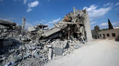 Imagen de una de las instalaciones destruidas durante el bombardeo de Estados Unidos y sus aliados. FOTO: efe