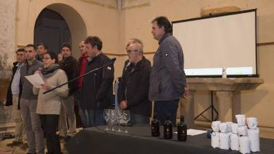 El nou oli gurmet de la Ribera d’Ebre es va presentar ahir a Miravet. FOTO: Joan Revillas
