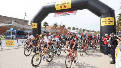 La edición 100 de la Volta a Catalunya, disputada este 2021, salió en su etapa número 6 desde la Anella Mediterránea de Camp Clar en Tarragona. FOTO: Alba Mariné