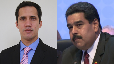 Juan Guaidó (izquierda) y Nicolás Maduro (derecha)