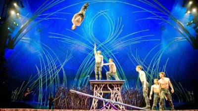 Imagen de archivo de un número de acobracias del espectáculo 'Amaluna'. FOTO: Cirque du Soleil