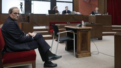 El presidente de la Generalitat, Quim Torra, en el Tribunal Superior de Justicia de Catalunya. FOTO: EFE