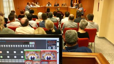 Imatge del plenari d'aquest dijous 5 d'octubre a Roda de Berà.