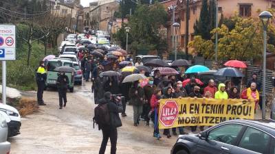 Imatge de l'inici de la manifestació a la sortida de Lilla. Foto: À.Juanpere