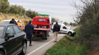 El accidente de Reus se ha producido a la altura del kilómetro 2. FOTO: Alba Mariné