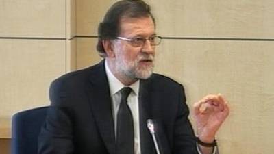 La imatge de Rajoy va ser protegida en tot moment. EFE