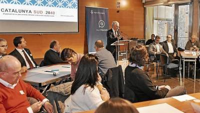El presidente de la Diputació de Tarragona, Josep Poblet, inauguró la sesión. FOTO: alfredo gonzález