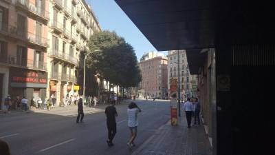 Los alrededores de la Rambla de Barcelona, tras el atentado