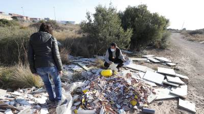 En esta zona cerca del N-340 encontraron facturas entre los residuos que ayudarán a identificar responsables. FOTO: Pere Ferré