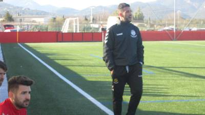 Dani Vidal, entrenador del Juvenil A del Nàstic, durante un encuentro de esta temporada. FOTO: dt