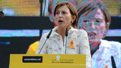 Carme Forcadell a l'acte de la Via Catalana cap a la Independència