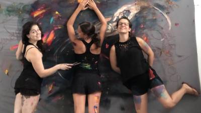 Neus Plana (TGN), Ana Beltrán y Maria Camahort fusionan su creatividad en un espectáculo. Foto: Cedida