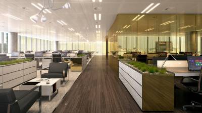 Imagen virtual del interior de las oficinas que acogeran la sede de Amazon en Barcelona. Foto: ACN