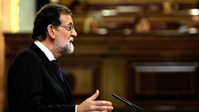 El president del govern espanyol, Mariano Rajoy, al Congrés dels Diputats. Foto: ACN