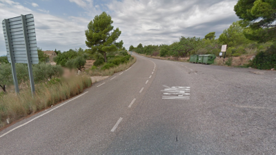 L'accident ha tingut lloc a l'antiga N-340, entre l'Ametlla i el Perelló. Foto: Google Maps