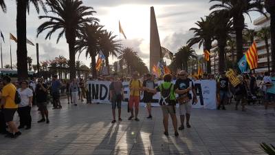 Imagen de la manifestación independentista en el paseo. Foto: Eduard Castaño
