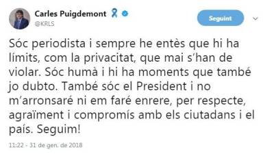Tuir del president Puigdemont. EFE