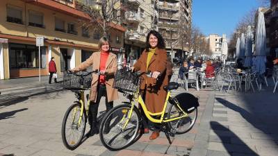 Imagen de las primeras bicicletas públicas compartidas en Reus. Cedida