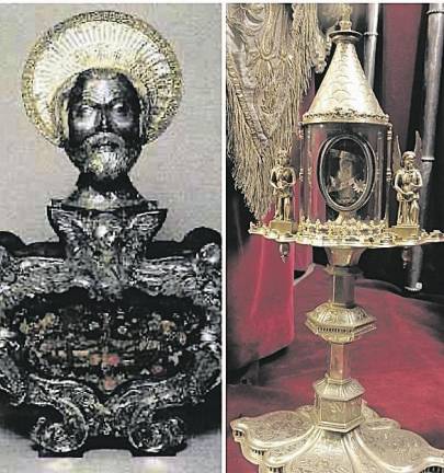 Relíquies de sant Pròsper conservades a Camogli i a Tarragona.