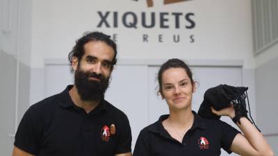 Eduard Valls i Maria Alegret són els caps de colla dels Xiquets de Reus. FOTO: ALBA MARINÉ