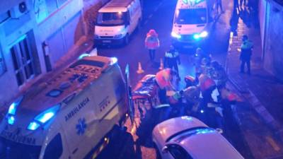 Una imagen del accidente de ayer en Constantí.