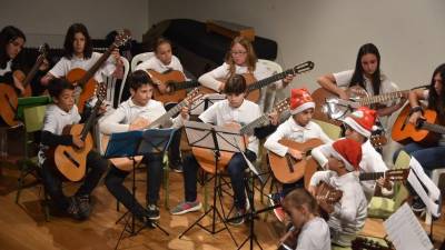 Imatge d'alumnes de l'Escola Municipal de Música de Torredembarra. FOTO: twitter Aj. Torredembarra