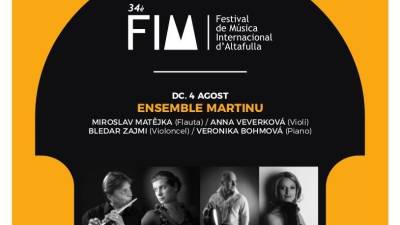 Ensemble Martinu abrirá el 34è Festival Internacional de Música d'Altafulla. Foto: Ajuntament d'Altafulla.
