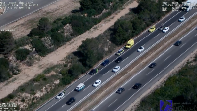 Imagen del accidente. Foto: Trànsit