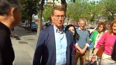 Feijóo, durante su visita a Tarragona. Foto: Cedida