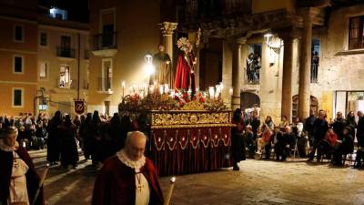 El paso del Sant Ecce-Homo en la procesión de Viernes Santo de 2023. FOTO: pere ferré