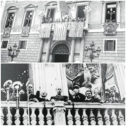 $!Sota la mirada simbòlica del sant Jordi d’Aleu, Francesc Macià proclamà la República Catalana el 1931 i Lluís Companys l’Estat Català, el 1934. Foto: Arxiu Carod-Rovira