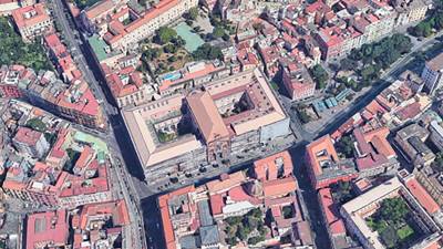 Vista aérea del Arqueológico de Nápoles. 12.650 m2. Foto: Cedida