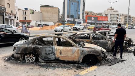 Imagen de los ataques en Libia. Foto: EFE